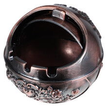 rundes Metall-Aschenbecher mit Deckel, tropfsicher, tragbar