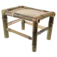 Bambú Taburete Comedor Pequeño Silla Para Jardín Interior Exterior