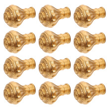 12Stk Goldene Kunststoff Vorhangstangen Endkappen Elegante Dekoration