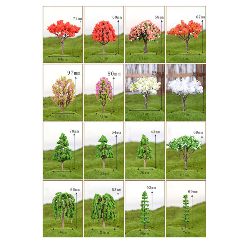 3Stk Simulationbaum Mikro-Landschaft Sukkulenten Garten
