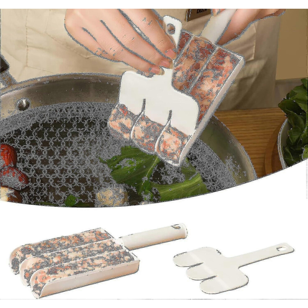 Kitchen Meatball Maker, Meat Tenderizer, Triple Kitchen Meat Tenderizer with Cutting Shovel, Meatball Maker (gzyv)