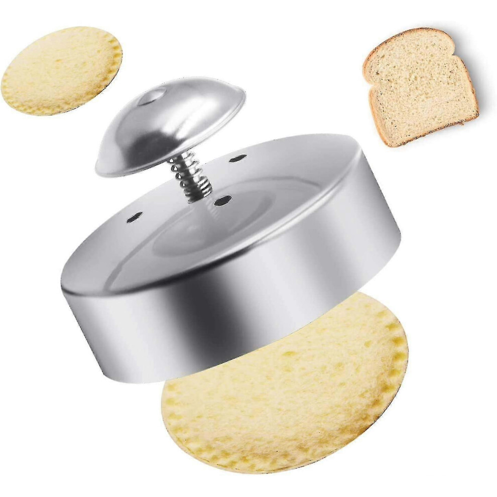 Stainless Steel Round Sandwich Cutter for Kids, Sandwich Sealer and Stripper, Sandwich Maker, Sandwich Cutter for Making