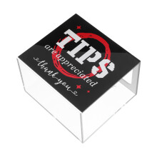 Acrylic Tip Jar Caja Acrílico Para Propinas Almacenamiento