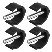 4 abrazaderas ajustables tipo C para bastones, cierre seguro, 25/28 mm