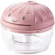 (Pink) Garlic Crusher, Onion and Vegetable Crusher, Manual Meat Grinder, Garlic Paste, Garlic Crusher, Stainless Steel Garlic Chopper