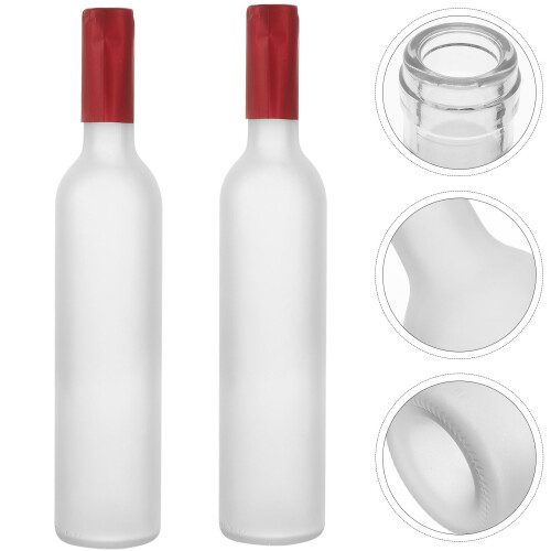 2 Pièces Bouteille De Vin Vide En Verre Multifonctionnelle Décorative 2