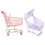 2pcs Mini Shopping Cart Child Small Trolley Plastic 10