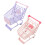 2pcs Mini Shopping Cart Child Small Trolley Plastic 8