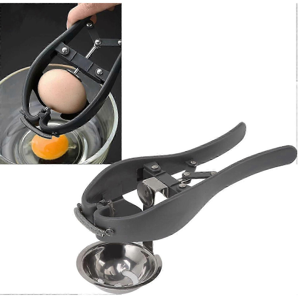 Professional Egg Cracker, Stainless Steel Quick Open Automatic Egg Separator for Kitchen Tool