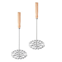 2pcs aluminum rosette timbale set with handle for waffle funnel cake