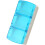 Pill Box Sky-Blue Pp Material 1set 3.7x1.9in 10