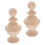 2pcs Unfinished Solid Wood Finials 6x10cm for Staircases & Beds 1