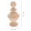 2pcs Unfinished Solid Wood Finials 6x10cm for Staircases & Beds 2