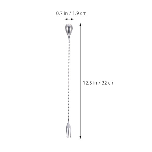 2 Pcs Spoons Silverware Bartending Heat-Resistant Food-Grade Material 1