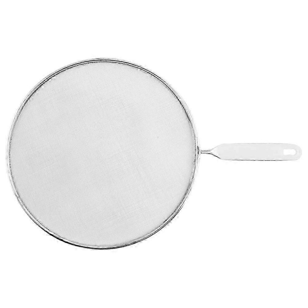 Fine Mesh Splatter Screen, Grease and Oil Splash Guard, Silicone Handle, Grease Splash Guard