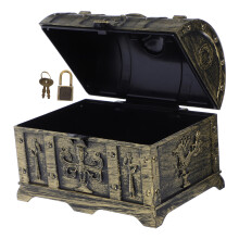 pirate treasure chest toy storage box with lock for kids vintage decor