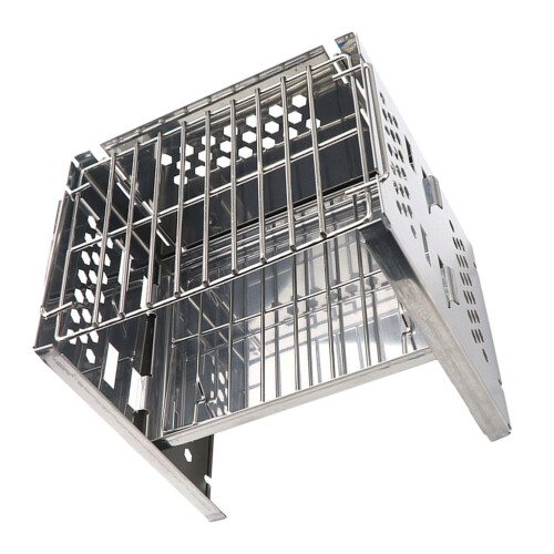 Foldable Barbeque Grill Silver 1 Set 7.5x7.3in