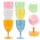 6 un. coloridos plástico para bebidas, e 10