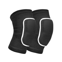 Sports Knee Pads 2-Piece Set Unisex Size L Non-Slip Basketball Knee Brace Black White