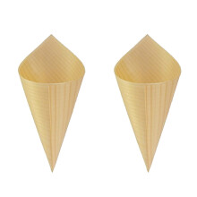 50 einweg eisbecher aus holz, vorspeisen 12 x 9 cm