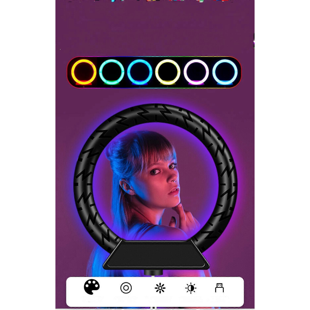Kikidex (As Show, One Size) 10Cm Camera Led Rgb Ring Phone Photography Led Ring Usb Fill Lamp For Selfie Makeup Live Broadcast Light