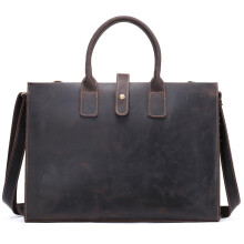 Leather Briefcase For Men Retro Handbag Large Capacity