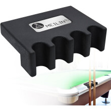 (4 CUE) Pool Cue Holder, 4-Cue Portable Pool Stick Holder for Table, Weighted & Durable Billiard Cue Holder, Mini Stick Holder for Pool Cues