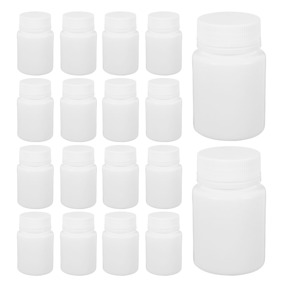 Aboofan 100Pcs Mini 50Ml Waterproof Portable Pill Bottle Airtight Capsule Jar