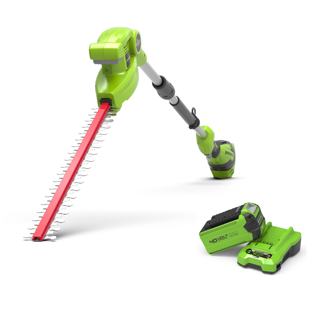 Greenworks 40V Pole Hedge Trimmer 51Cm - 2Ah Battery