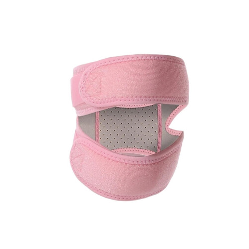 Knee Pad One Piece Adjustable Open Knee Wrap Pink Double Patellar Tendon Support Strap