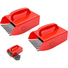 (2 Pack) Berry Picker, Berry Pickers and Rakes with Metallic Comb and Ergonomic Handle for Easier Berry Picking, Blueberry Rake Scoop for Blueberries