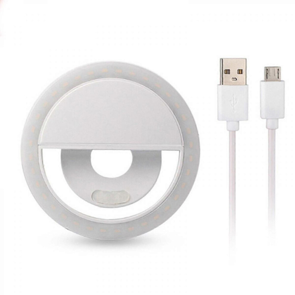 Kikidex (As Show, One Size) Usb Charging Mobile Phone Fill Mobile Phone Selfie Use Fill (White) Light/White