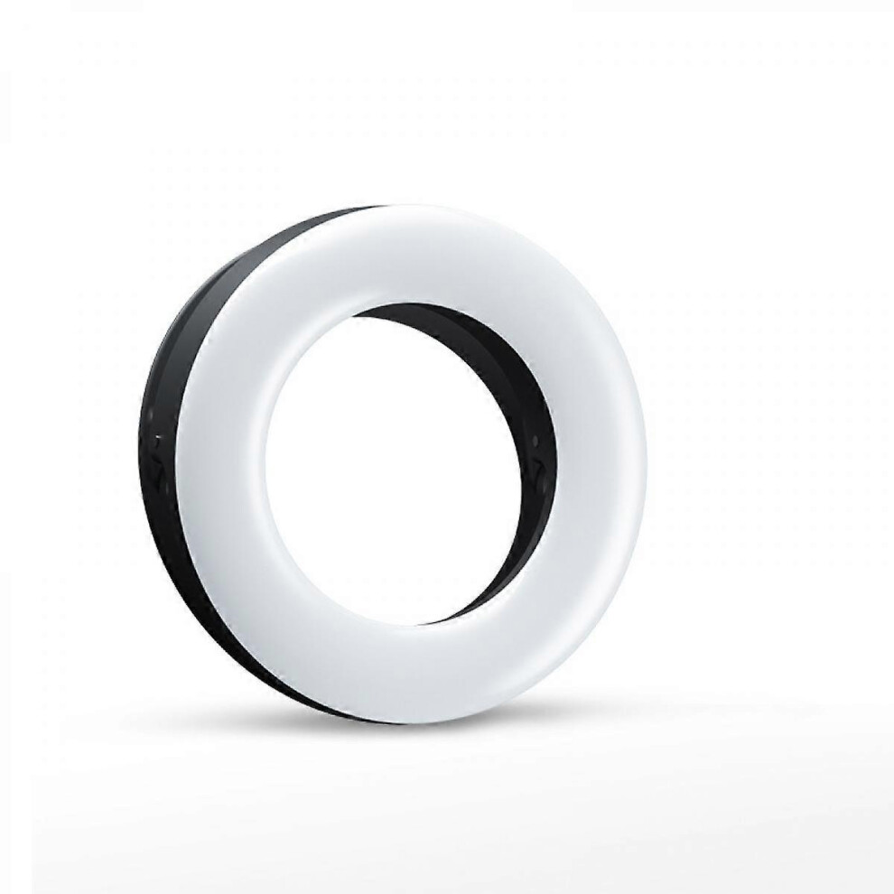Kikidex (As Show, One Size) Selfie Ring Clip-On Ring [Rechargeable] 3 Modes, Dimmable Selfie For Phone, Tablet, Laptop,Akeup, Video C Light