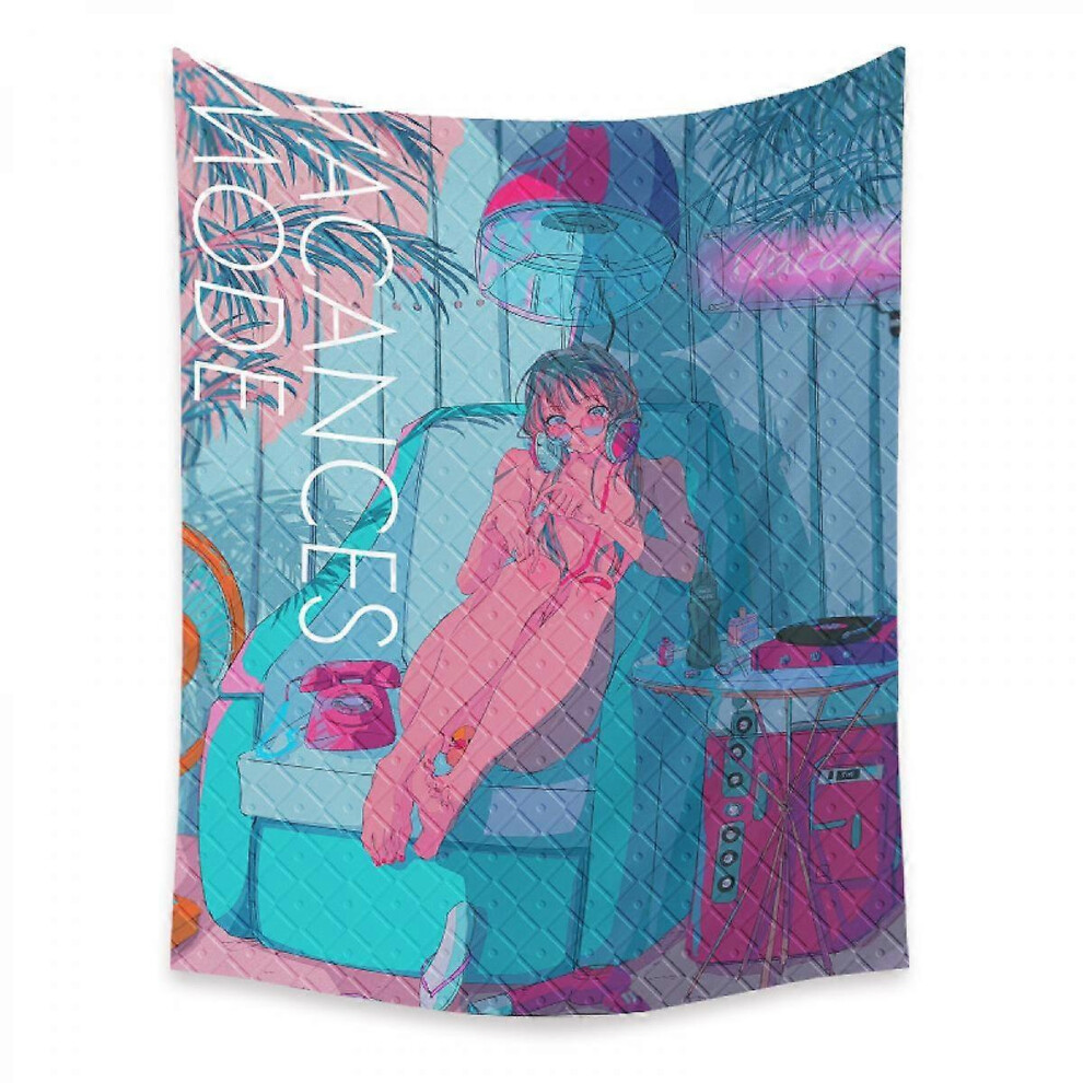 Kikidex (As Show, One Size) Wekity Anime Tapestry Aesthetic Art Home Background Fabric Decor Gift Boho Tapestry For Living Room Bedroom Decor (614-21, 51 X 59 Light