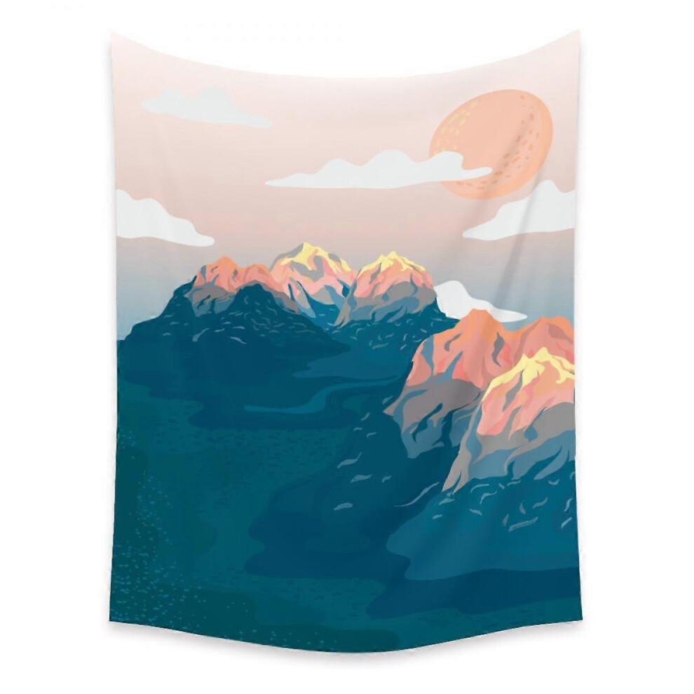 Kikidex (As Show, One Size) Wekity Mountains Tapestry Aesthetic Art Home Background Fabric Decor Gift Tapestry For Living Room Bedroom Decor (4, 59 X 79 Inch Light