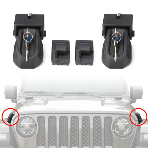 1 conjunto de kit de trava de capô de carro com chave de trava para 1