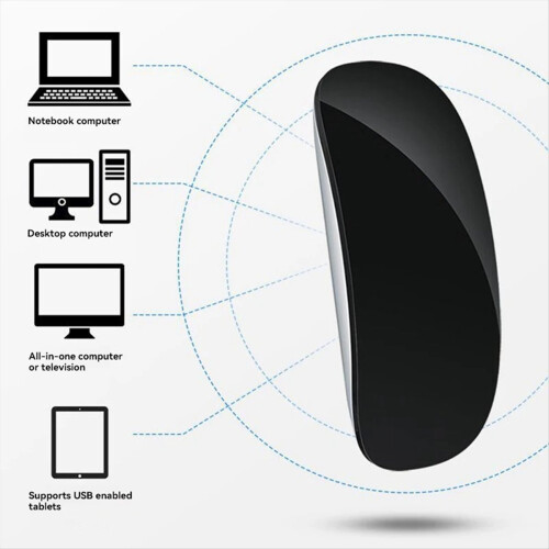 For Wireless Bluetooth Mouse Touch Magic Mouse Black 2