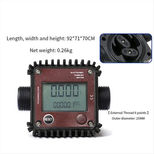 K24 Digital Gear Flow Meter Electronic Gear Flow Meter Fuel Liquid 1