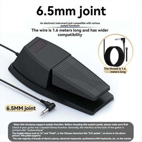 Sustain Pedal Universal Αντιολισθητικό Πεντάλ Ποδιού για Πιάνα Synthesizer 2