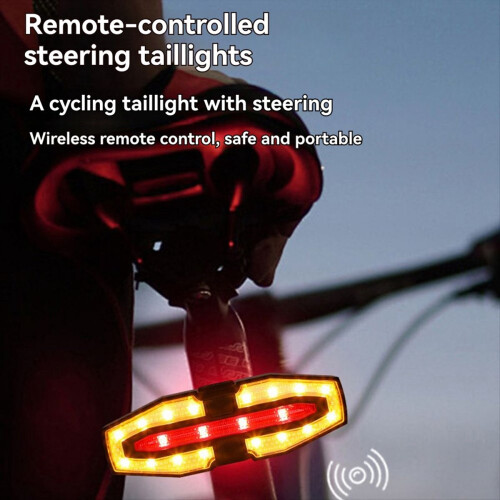 Ηλιακό πίσω φως ποδηλάτου με προειδοποιητικά σήματα στροφής, επαναφορτιζόμενο USB 1