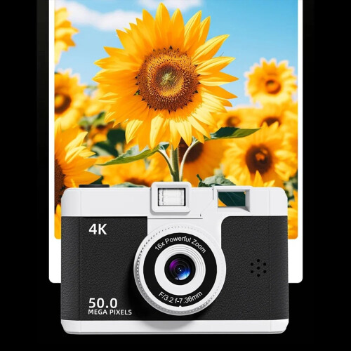 4K Retro Digitalkamera mit WLAN – 2,4 Zoll Display, 1080p, USB, ideal für Kinder 1