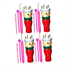 Kit de Tecelagem de Bonecas 4 Peças Bonecas de Tricô Ferramentas de Madeira Brinquedo de Tecelagem DIY