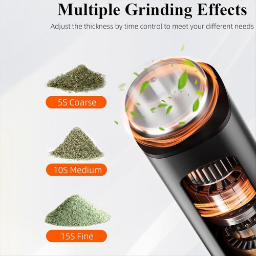 Auto Grind Electric Dry Spice Mill Machine Black 1