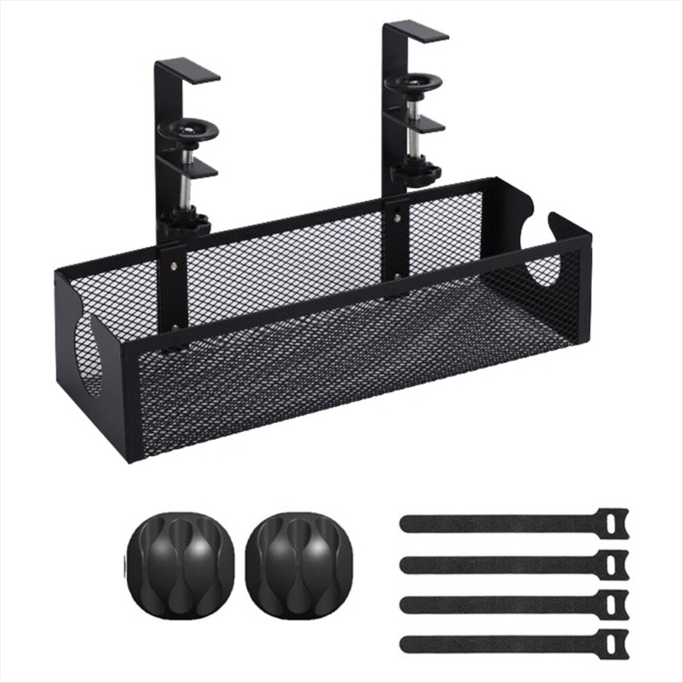 Opening Under-Desk Storage Basket Punch-Free Storage Rack Metal Grid 4851329465768