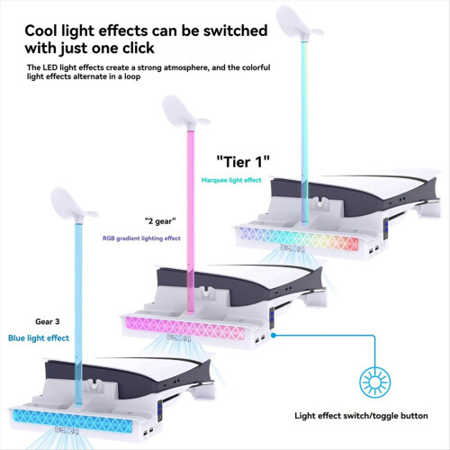 For Cooling Stand with Dual Controller Charger Headphone Hanger 1