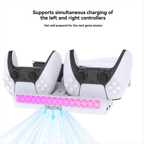 For Cooling Stand with Dual Controller Charger Headphone Hanger 2