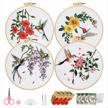 4 Pack Beginner Embroidery Kits for Adults, Embroidery Kit