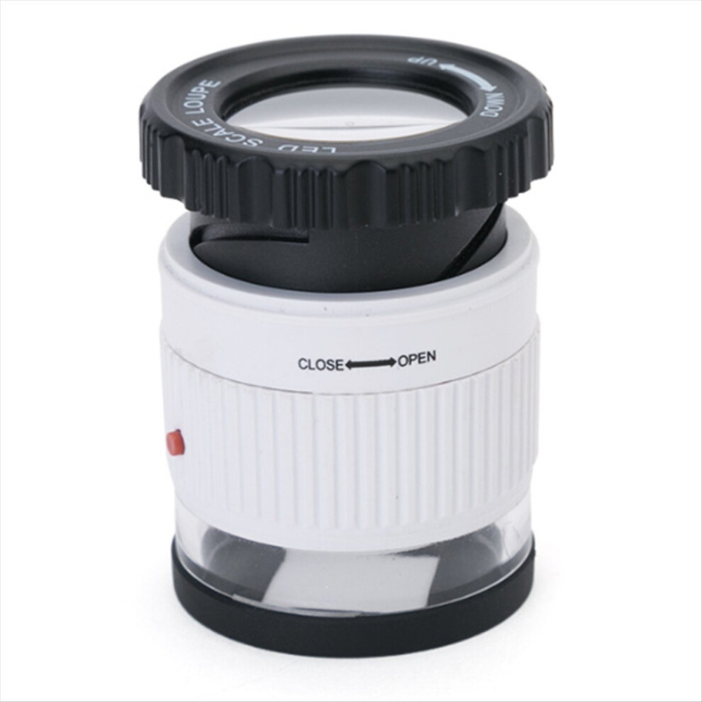 Markenlos 30X Pocket Magnifier With Scale Led Uv Light Illuminated