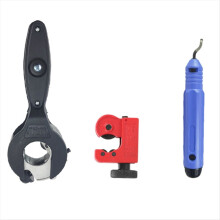 Tesoura cortadora de tubos PVC/PU/PP/PE, ferramenta manual para corte de mangueiras, 3 peças
