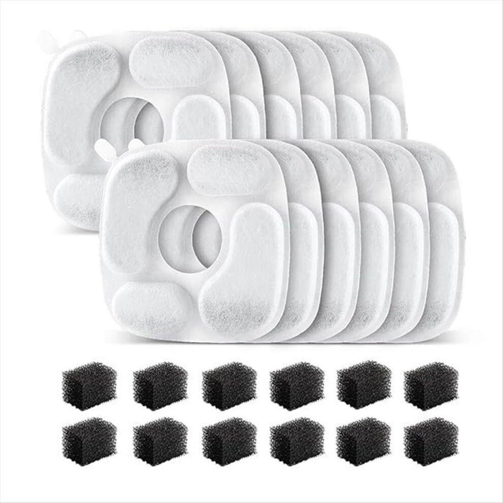 Cat Water Fountain Filter Pre-Filter Sponges 12Pcs+12Pcs 4851329416463